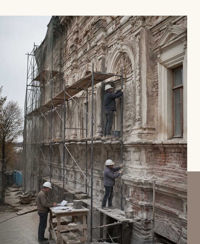 Реставрация объектов культурного наследия под ключ в Шахтах